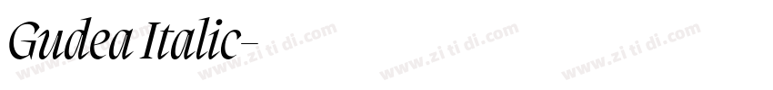 Gudea Italic字体转换